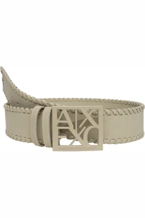 Armani Exchange Accessoires, Dames, , 90 CM, Leer, Hoge taille riem van imitatieleer