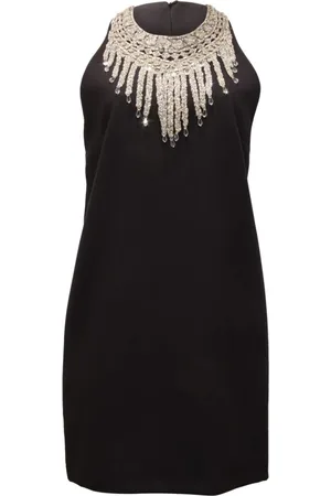 Dondup Kleedjes, Dames, Zwart, M, Elegante Italiaanse Jurk met Achterrits