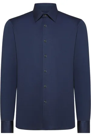 RRD Overhemden, Heren, Blauw, 2Xl, Blauw Oxford Jacquard Herenoverhemd