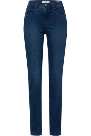 Brax Jeans, Dames, Blauw, M, Katoen, Slim-fit Jeans