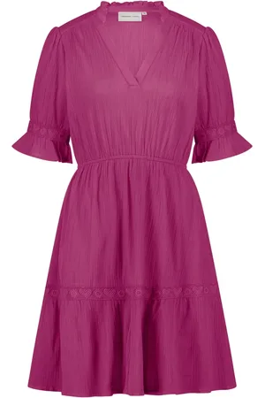 Fabienne Chapot Kleedjes, Dames, Roze, L, Katoen, Aruna Dress