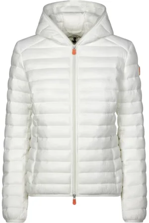 save the duck Jassen, Dames, Wit, XL, Nylon, Witte Gewatteerde Daisy Jas