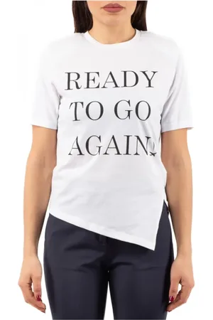 Elisabetta Franchi Tops, Dames, Wit, L, Stijlvol T-shirt voor vrouwen