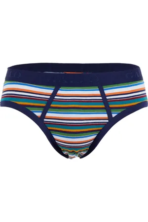 Gallo Ondergoed, Heren, Veelkleurig, 2Xl, Katoen, Witte katoenen herenslip met veelkleurige strepen