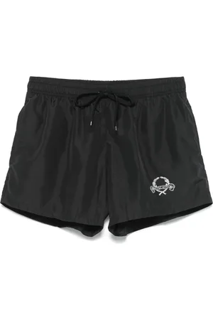Moschino Badkleding, Heren, Zwart, M, Polyester, Zwarte Laurel Crown Strand Boxershorts