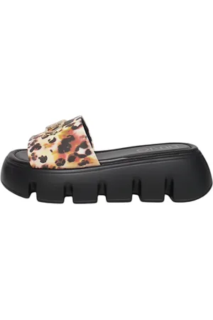 Liu Jo Schoenen, Dames, Zwart, 38 EU, Animalier Sleehak Sandalen voor Vrouwen