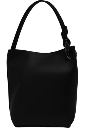 J.W.Anderson Tassen, Dames, Zwart, ONE Size, Leer, Elegante Corner Bucket Tas