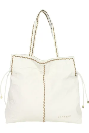 ERMANNO SCERVINO Tassen, Dames, Wit, ONE Size, Leer, Tote tas van imitatieleer met logo