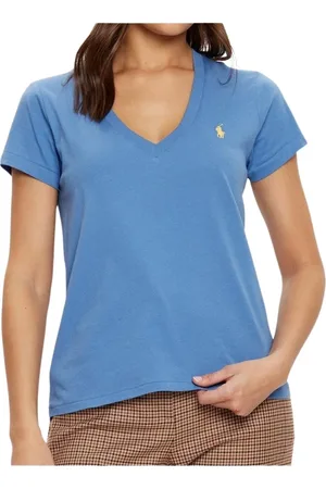 Ralph Lauren Tops, Dames, Blauw, S, Katoen, Casual Katoenen T-shirt