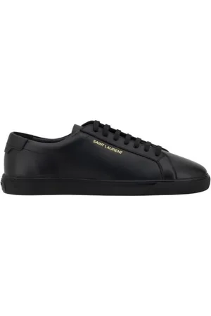 Saint Laurent Schoenen, Heren, Zwart, 41 EU, Leer, Monogram Leren Sneakers