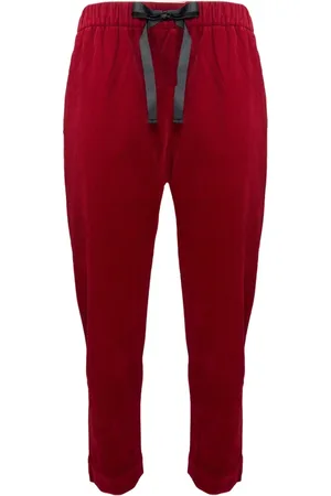 sun68 Broeken, Dames, Rood, M, Katoen, Katoenen broek met voorlogo