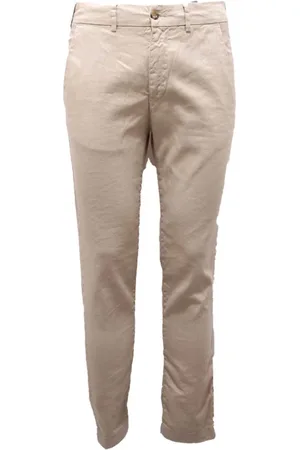CRUNA Broeken, Heren, , S, Linnen, Linnen blend broek, gemaakt in Italië