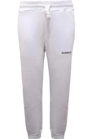 Dondup Broeken, Heren, Wit, S, Trainingsbroeken Made in Italy Uf 583