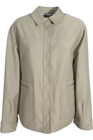 Max Mara Jassen, Dames, , S, Katoen, Katoenen blazer met Franse kraag