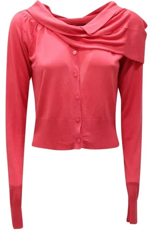 Liu Jo Truien, Dames, Roze, M, Zijde Blend Cardigan Sweater