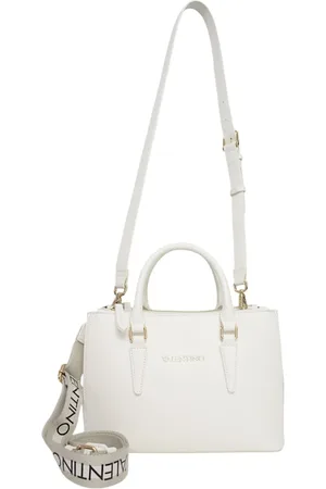 VALENTINO Tassen, Dames, Wit, ONE Size, Leer, Eco-leren handtas met afneembare bandjes