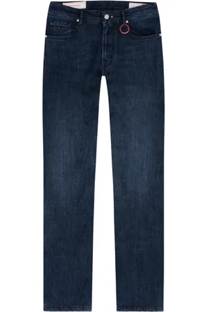 sartoria tramarossa Jeans, Heren, Blauw, W36, Katoen, Blauwe Stone Slim Fit Jeans