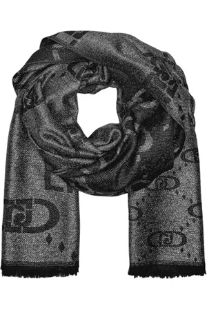 Liu Jo Accessoires, Dames, Zwart, ONE Size, Polyester, Gestreepte Viscose Sjaal