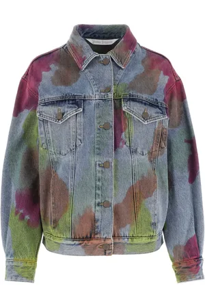 Palm Angels Jassen, Dames, Blauw, S, Denim, Denim Jas