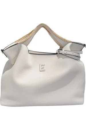 ERMANNO SCERVINO Tassen, Dames, Wit, ONE Size, Leer, Eco-leren dameshandtas met logo