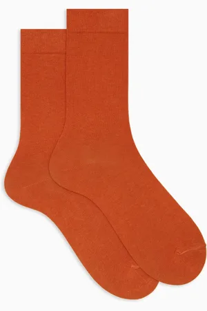 Gallo Ondergoed, Heren, Oranje, M, Katoen, Korte effen oranje katoenen sokken voor heren