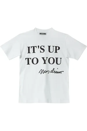 Moschino Tops, Dames, Wit, XS, Katoen, Kracht Wit Katoenen T-Shirt met Korte Mouwen