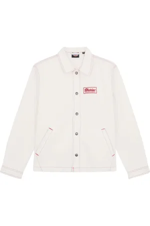 Dickies Jassen, Heren, Wit, S, Denim, Denim jack Lewistown