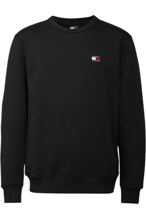 Tommy Hilfiger Sweatshirts & Hoodies, Heren, Zwart, L, Katoen, Katoen Logo Sweatshirt Lange Mouw