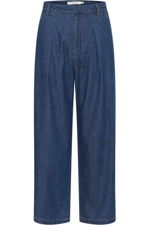 INWEAR Jeans, Dames, Blauw, L, Denim, Blauwe Denim Straight-Leg Jeans