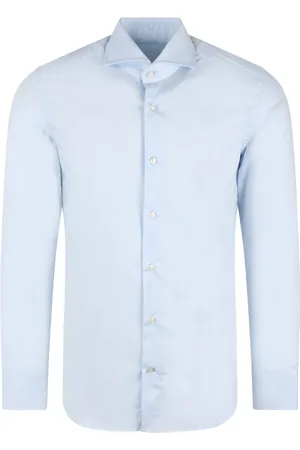 Brian Dales Overhemden, Heren, Blauw, 2Xl, Katoen, Stretch Katoenen Klassieke Overhemd Fw 24