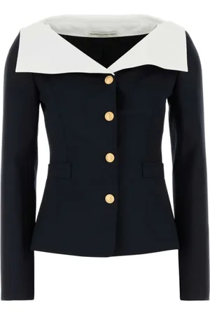 Alessandra Rich Jassen, Dames, Blauw, S, Blauwe Jassen voor Vrouwen