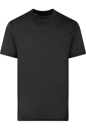 LOW BRAND Tops, Heren, Zwart, M, Katoen, Katoenen Basic T-shirt Ss 25