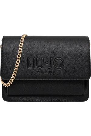 Liu Jo Tassen, Dames, Zwart, ONE Size, Zwarte Schoudertas met Afneembare Ketting