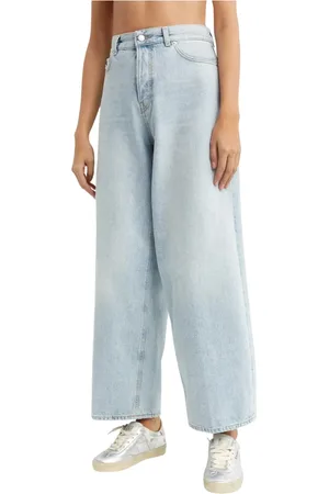 haikure Jeans, Dames, Blauw, W28, Katoen, Retro Asian Fit Blauwe Jeans