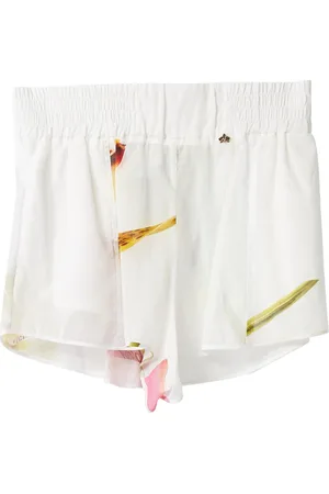 GENNY Korte broeken, Dames, Veelkleurig, M, Katoen, Orchidee Mousseline Shorts