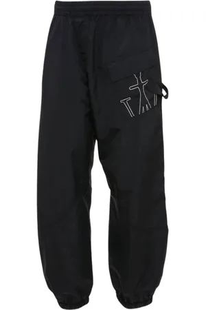 J.W.Anderson Broeken, Dames, Zwart, S, Urbanistische Stijlvolle Twisted Joggers