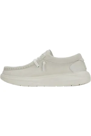 Hey dude Schoenen, Dames, Wit, 38 EU, Suède, Suède Mocassins Rubberen Zool