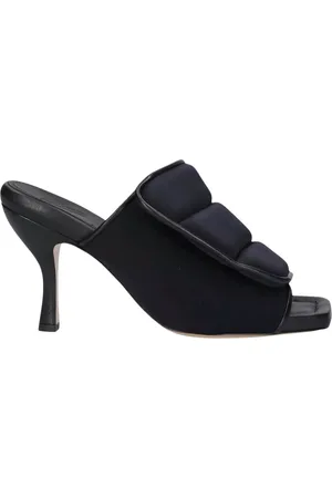 Gia Borghini Schoenen, Dames, Zwart, 39 EU, Zwarte sandalen met hoge hak en bandje
