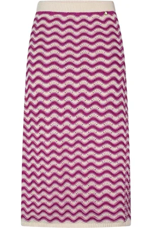 Fabienne Chapot Rokken, Dames, Roze, 2Xl, Katoen, Caro Crochet Skirt