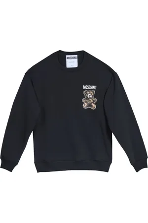 Moschino Sweatshirts & Hoodies, Heren, Zwart, S, Katoen, Zwarte Teddy Adrian Sweatshirt