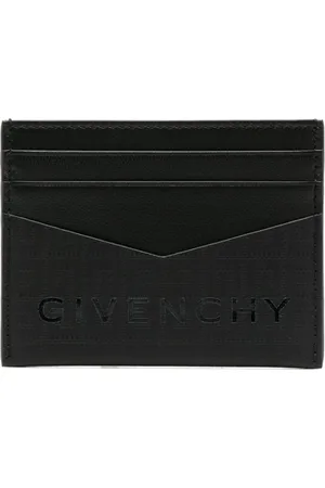 Givenchy Accessoires, Heren, Zwart, ONE Size, Nylon, Zwarte Nylon Kaarthouder met 4G Motief