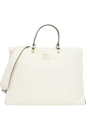 ERMANNO SCERVINO Tassen, Dames, Wit, ONE Size, Leer, Tote tas van imitatieleer met logo