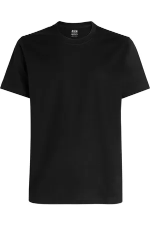 Boggi Milano Tops, Heren, Zwart, L, Katoen, Pima Katoen Jersey T-Shirt