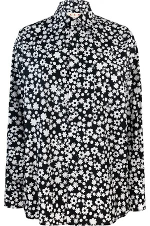 Marni Blouses & Shirts, Dames, Zwart, 2Xs, Katoen, Zwarte shirt met Dillies print