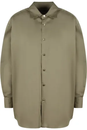 DARKPARK Blouses & Shirts, Dames, Groen, S, Satijn, Technische Satijnen Keanu Shirt