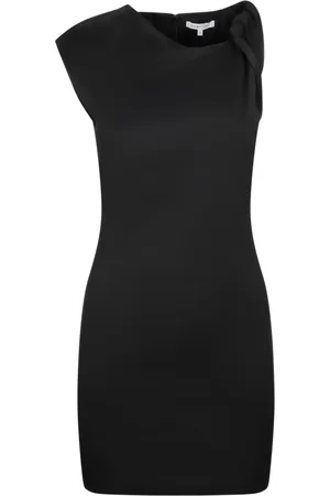 Helmut Lang Kleedjes, Dames, Zwart, S, Asymmetrische Schouder Mini Jurk