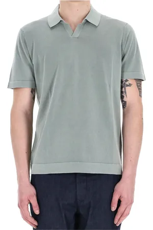 DRUMOHR Tops, Heren, Groen, M, Katoen, Groene Polo Shirt Superlicht Katoen
