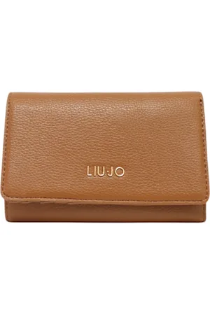 Liu Jo Accessoires, Dames, Bruin, ONE Size, Leer, Eco Leren Portemonnee met Clip Sluiting