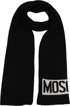 Moschino Accessoires, Heren, Zwart, ONE Size, Wol, Wolmix Herensjaal