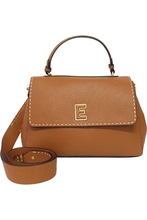 ERMANNO SCERVINO Tassen, Dames, Bruin, ONE Size, Leer, Schoudertas van imitatieleer met logo